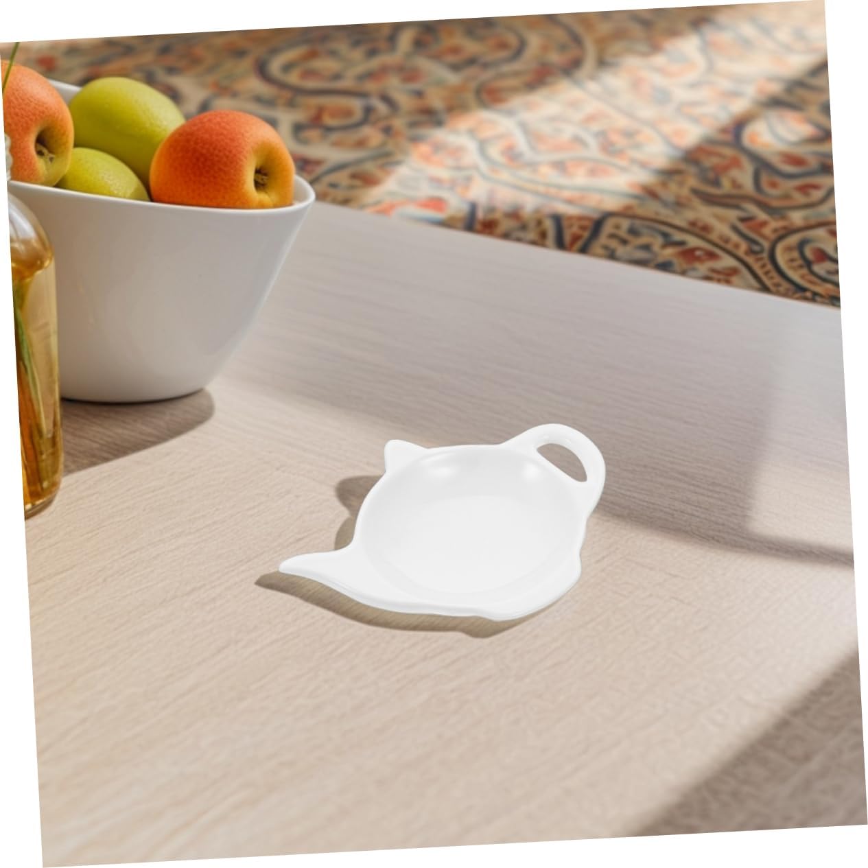 3pcs Teapot Shape Ceramic Tea Bag Holder Dish Teabag Organizers Tea Party Accessory