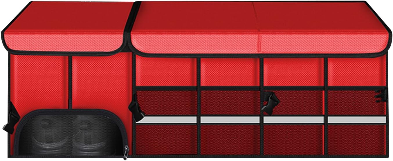 Ergocar Car Trunk Storage Thickened Oxford Cloth Large Capacity Waterproof Removable Mobile Partition Partition Design Car Interior Accessories Folding Suitable For Cars/Suv/Trucks