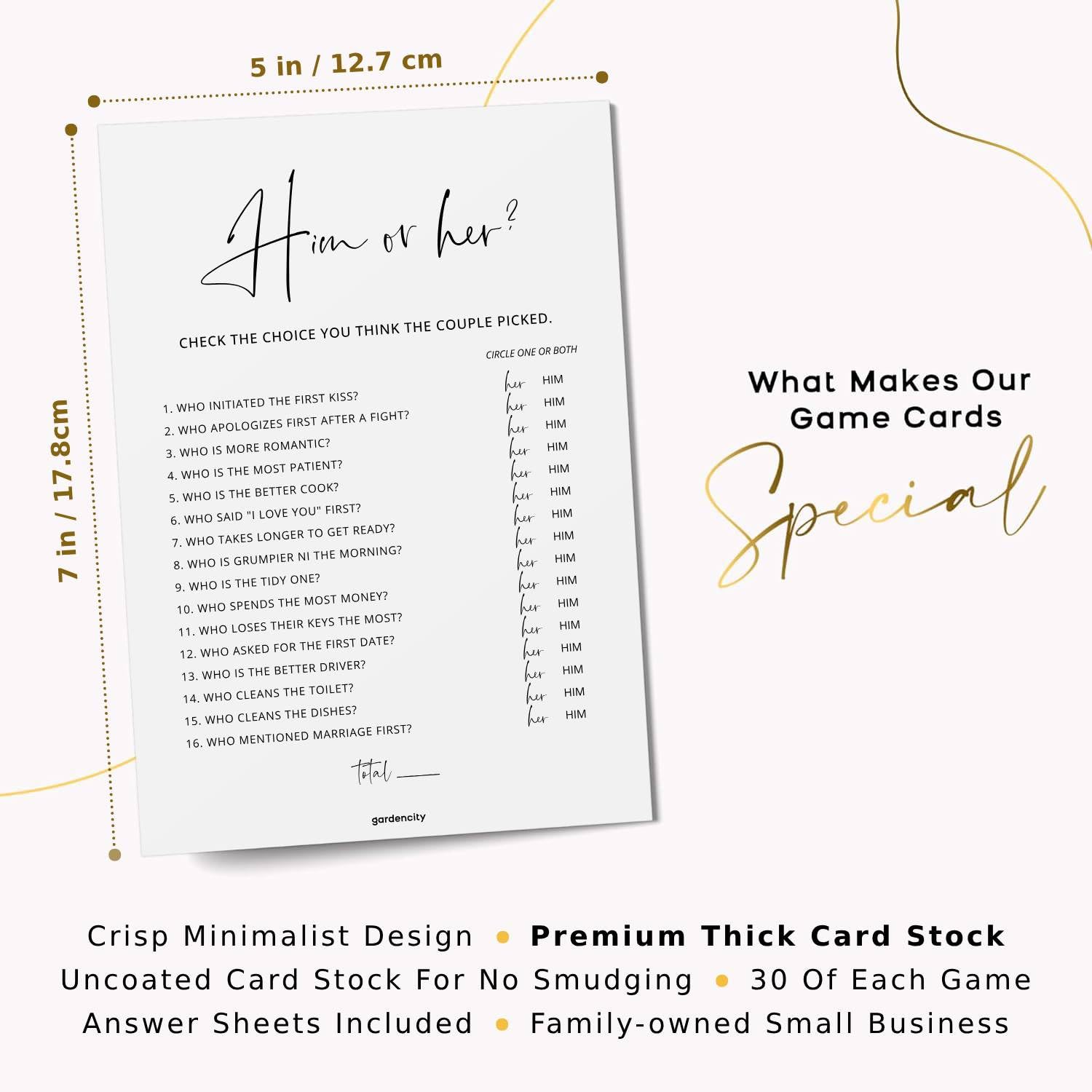 Bridal Shower Game Cards – Wedding Word Scramble, 25 Cards + Answer Card, Minimalist Blue Design - View #3