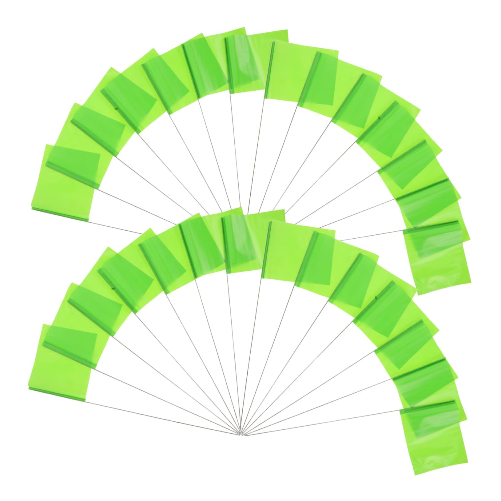 2 Set Bandiere Segnaletiche in Poliestere Con Asta in Per Irrigazione E Marcatura Bandiere Resistenti E Visibili Per Esterni 50 * 2