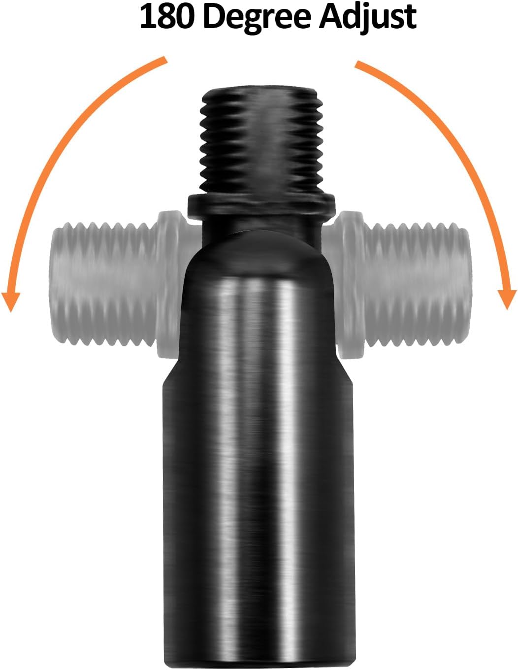 Antrader M10 Threaded Extension Rod 12pcs Lighting Fixture Stems with 3pcs 180 Degree Sloped Ceiling Adapters for Light Fixture Parts Replacement 12-inch Length Polished Black