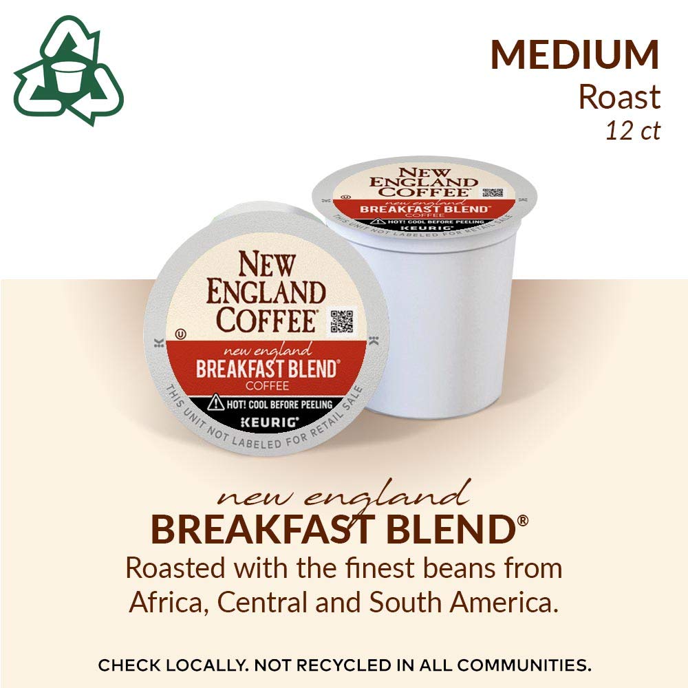 New England Coffee New England Breakfast Blend Medium Roast K-Cup Pods 32 ct. Box