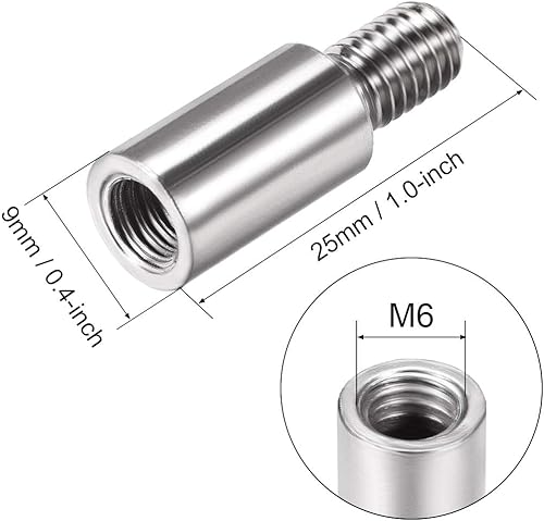 Miniatura 2 de uxcell Arcade Joystick 0.591 in eje extensor barra de control extensión acero inoxidable clásico lucha máquina de juego DIY piezas 4 unids