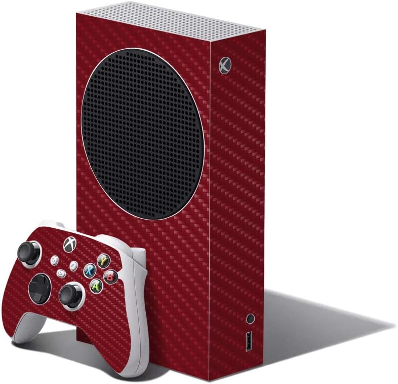 MightySkins Carbon Fiber Skin Compatible with Xbox Series S Bundle - Solid Lilac | Protective, Durable Textured Carbon Fiber Finish | Easy to Apply and Change Styles | Made in The USA