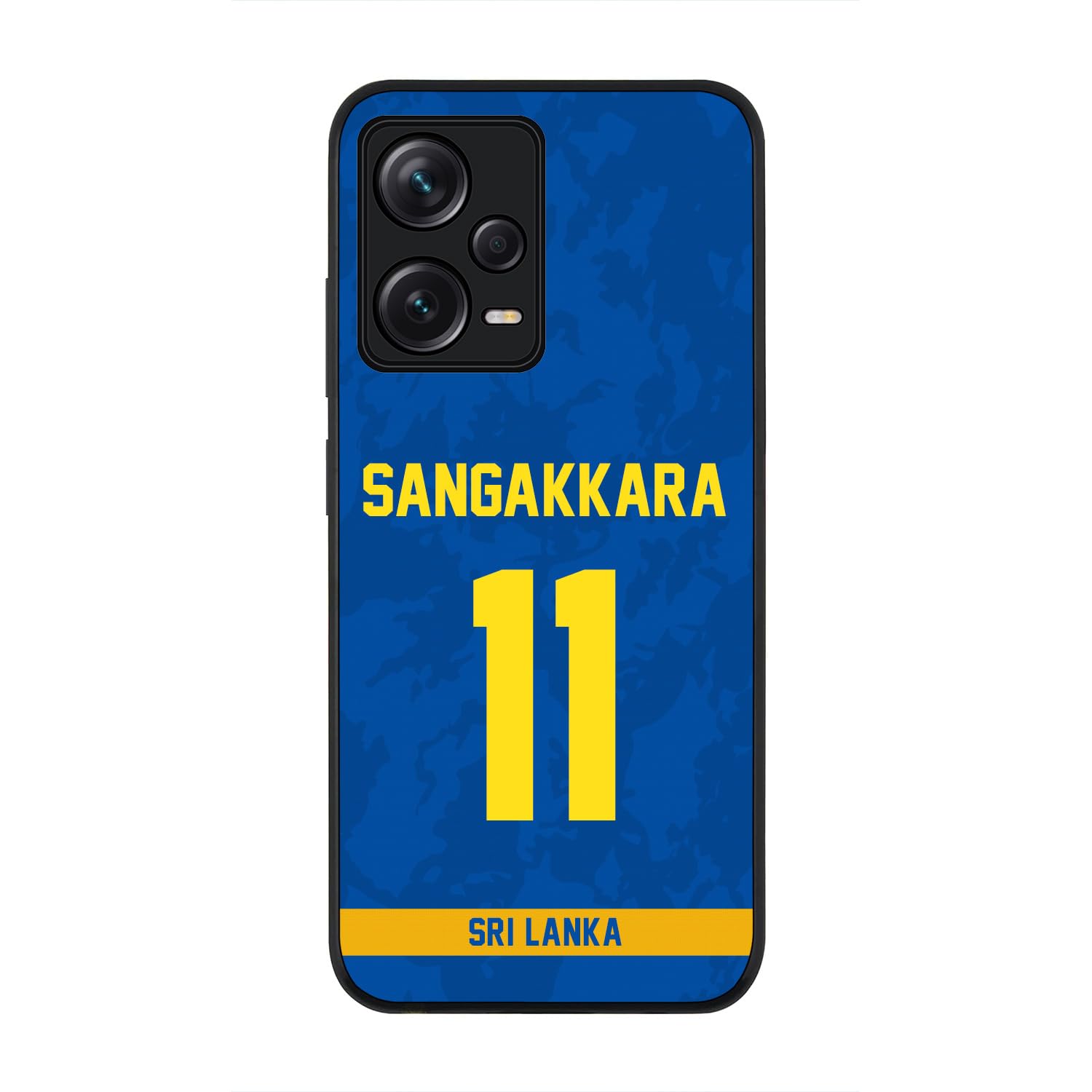 Stylizedd Cover for Redmi Note 12 Pro 5G, Rugged Black Slim fit Soft Flexible Anti Drop TPU Gel Thin Protective Phone Cases - Player Name - Kumar Sangakkara, Jersey Number- 11