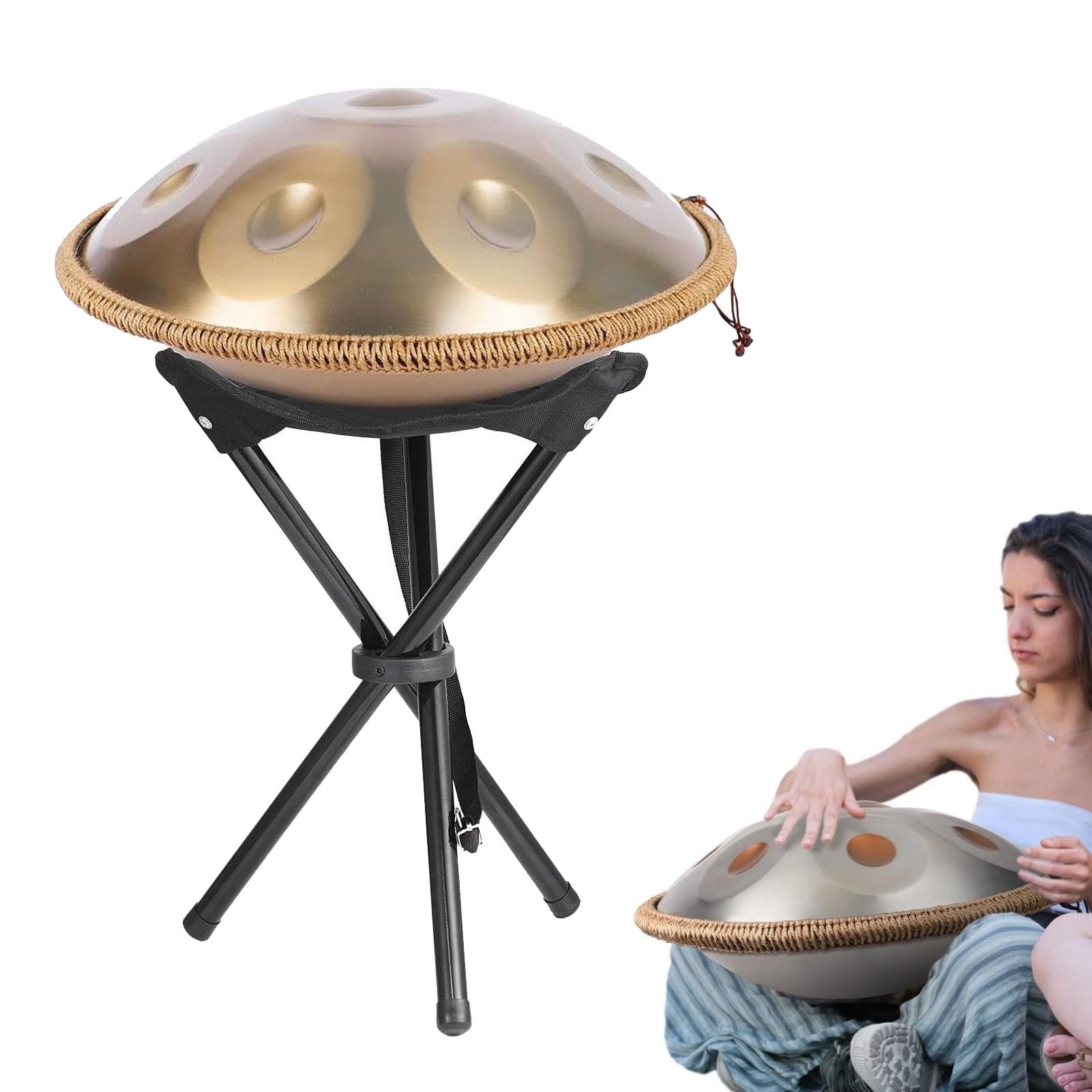 Amazon | 440Hzハンドパンドラム楽器、Dマイナー12ノート22インチ