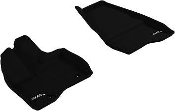 3D MAXpider Custom Fit Kagu Floor Mat Black Compatible with Ford Explorer 2011-2014 - Front Row