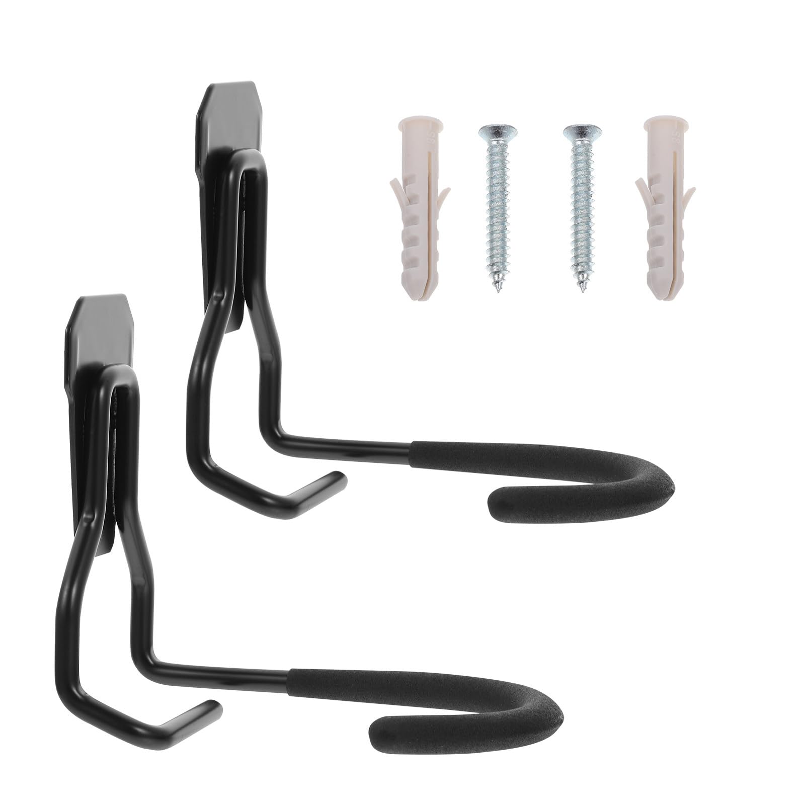 Abri à vélos encombré ? Fixez ce lot de 2 crochets métalliques muraux avec grosses vis de maintien