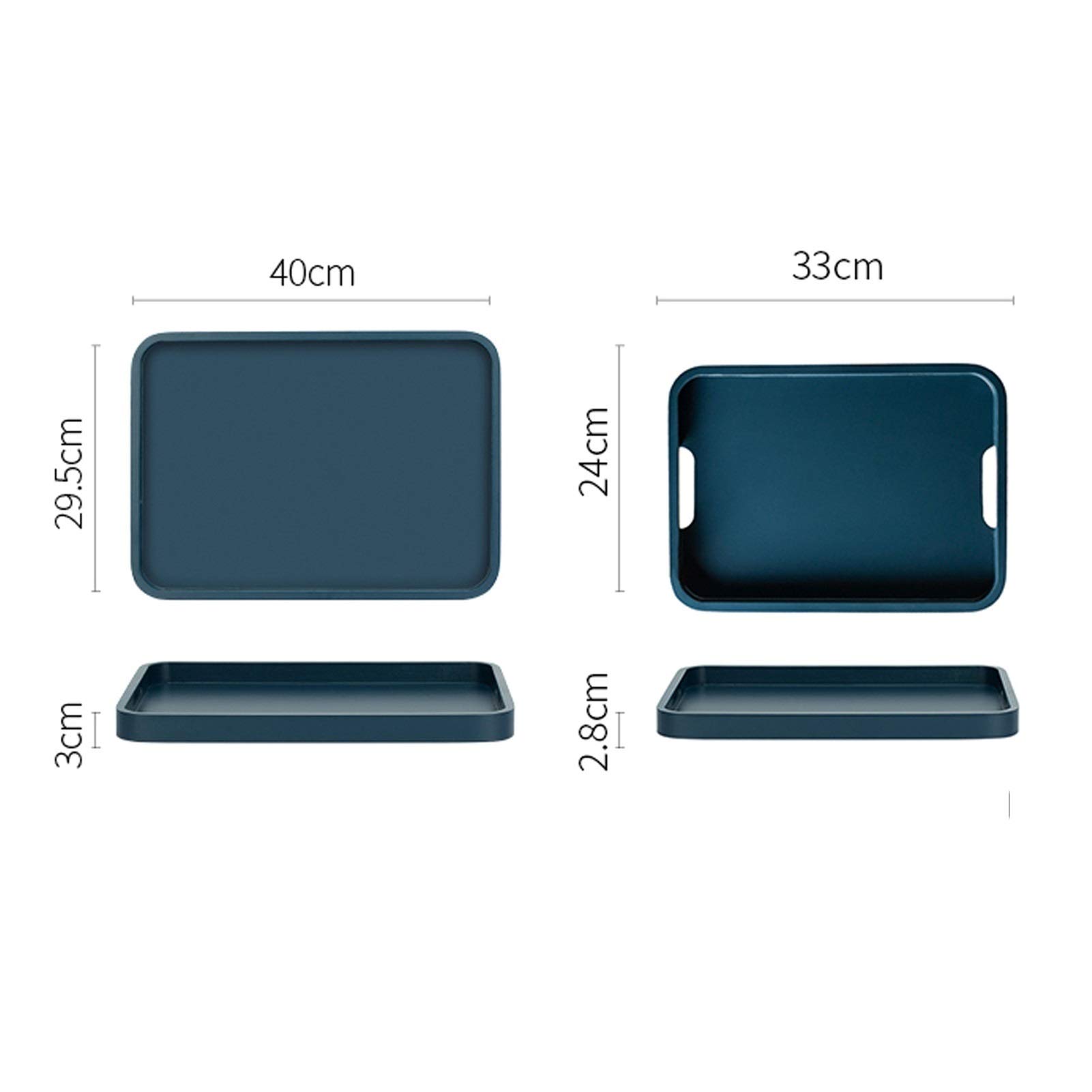 Plateau de service moderne en bambou avec poignées pour dîner, thé, petit déjeuner ou bar, décoration élégante et fonctionnelle pour toutes les occasions