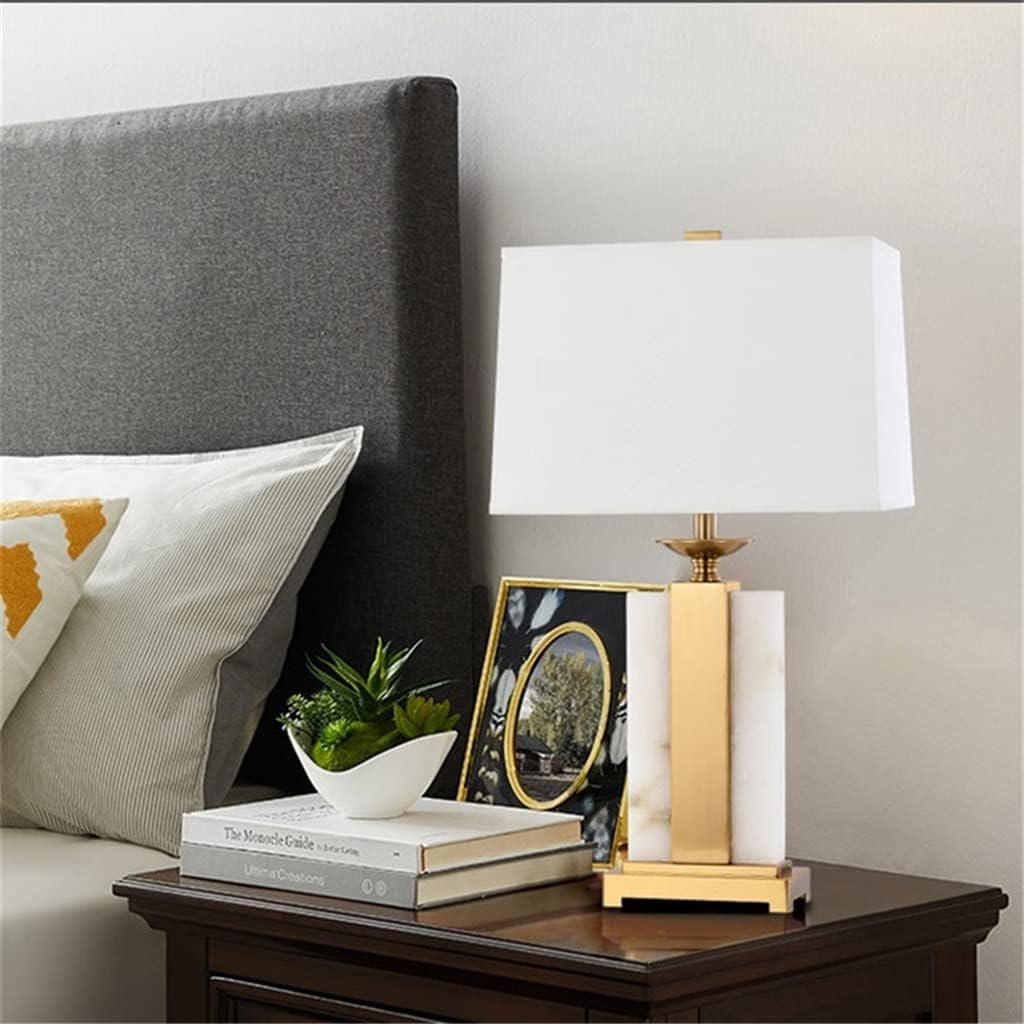 Desk Lamps Modern Desk Lamp Dimmer Marble Desk Lamp Home LED for Foyer Living Room Office Bedroom Hotel (Color : A Size : 35 * 67cm)