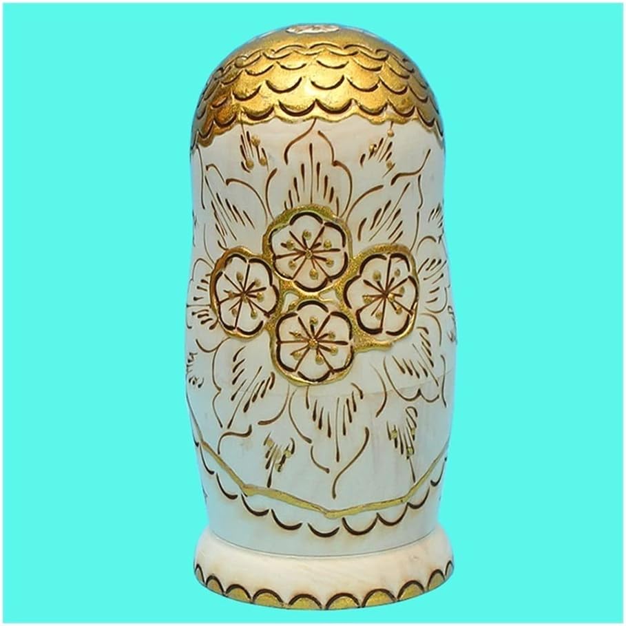 Matryoshka Cute Russian Matryoshka 10-Piece Set Handmade Wooden Creative Nesting Dolls, Family Room Decoration Halloween Wish Gift Blessing Gift