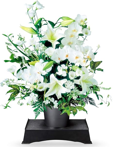 Amazon お供え お悔やみの献花 お供えのアレンジメント 供花台 中 付き Yr00 花キューピット 仏花 供花 法要 法事 仏事 弔事 枕花 お盆 お彼岸 初盆新盆 四十九日 一周忌 フラワーアレンジメント オンライン通販