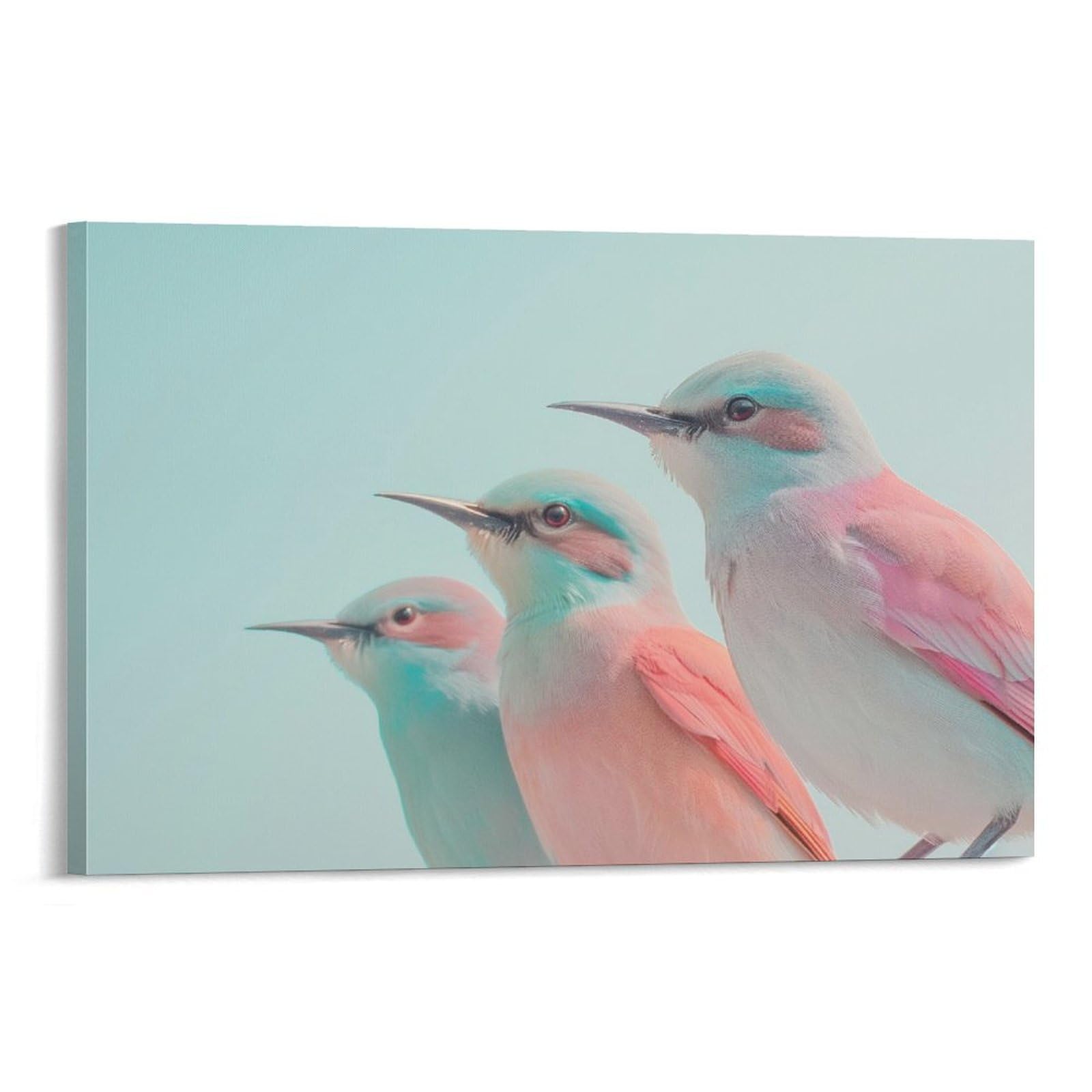 30×30cmハチドリ キャンバスプリントポスター 鳥 ウォールアート 鳥の 
