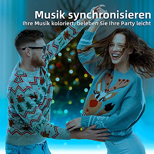 10m WiFi RGBW LED Streifen Kit,Smart App Steuerung RGB+Warmweiß Lichtstreifen Farbwechsel,Alexa LED Strips Musik Sync,Stimmenkontrolle Kompatibel mit Alexa/Google Assistant für Ambiance Lighting – Bild 6