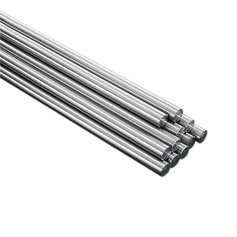 Customized Ti Bar 6Al-4V Grade 5 Titanium Rod, TC4 Dia 5mm 0.19685 x L 500mm 19.685 Titanium Alloy Bar 5PCS Titanium Round Bar