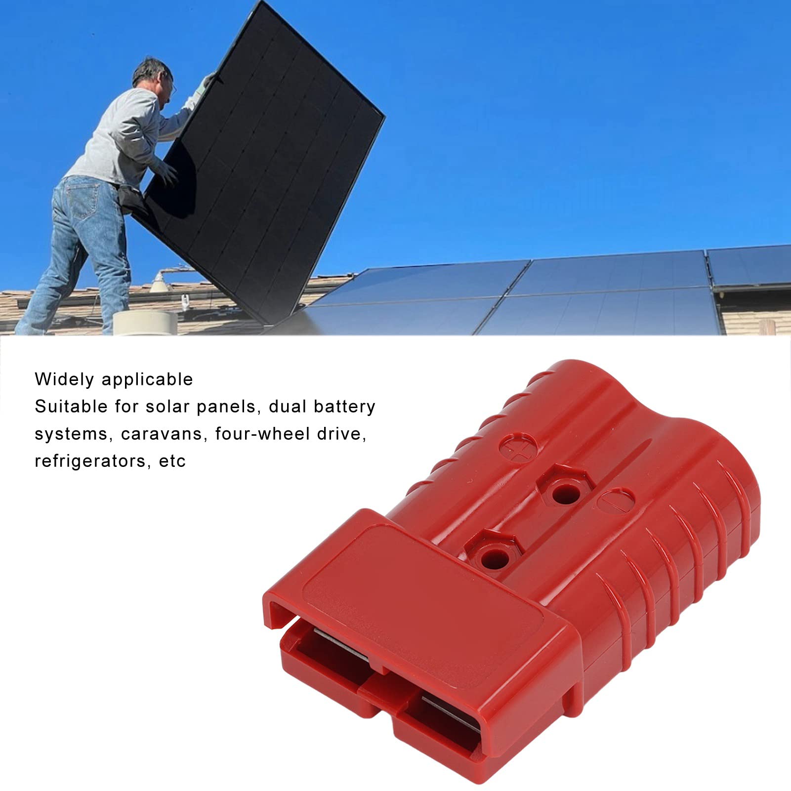 Battery Connector,350A 600V Plug Connector,SH350 Double Pole High Current Battery Quick Connector Kit for Car Boat Forklift Refrigerator and More(SH350 red), plug connector 350a 600v plug connect