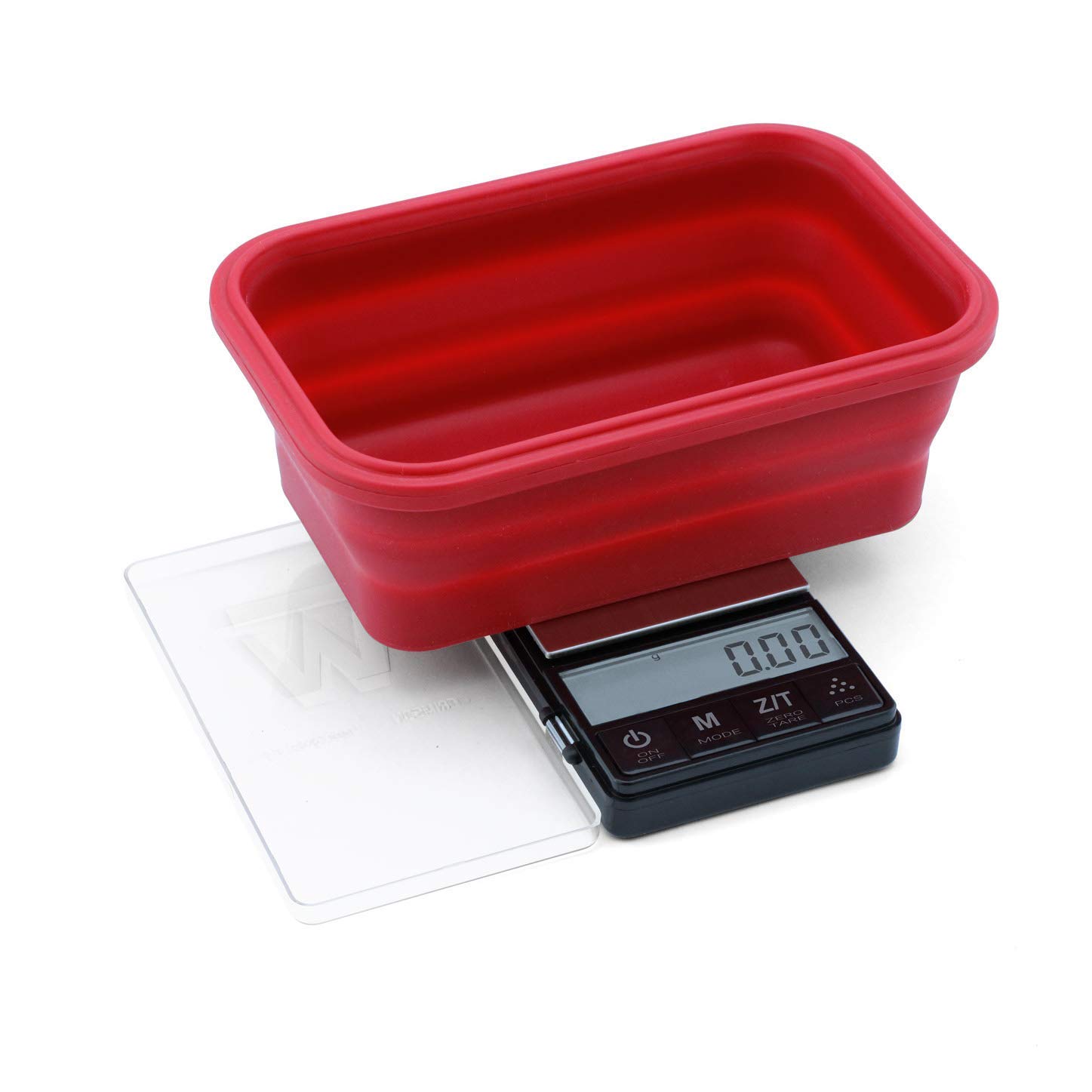 Truweigh CRIMSON Digital Mini Scale (200g x 0.01g Black) Digital Kitchen Scale With Bowl