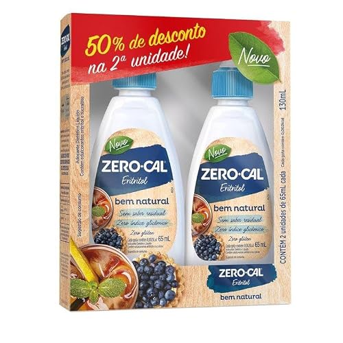 Kit Adoçante Liquido Eritritol Zero Cal c/2un