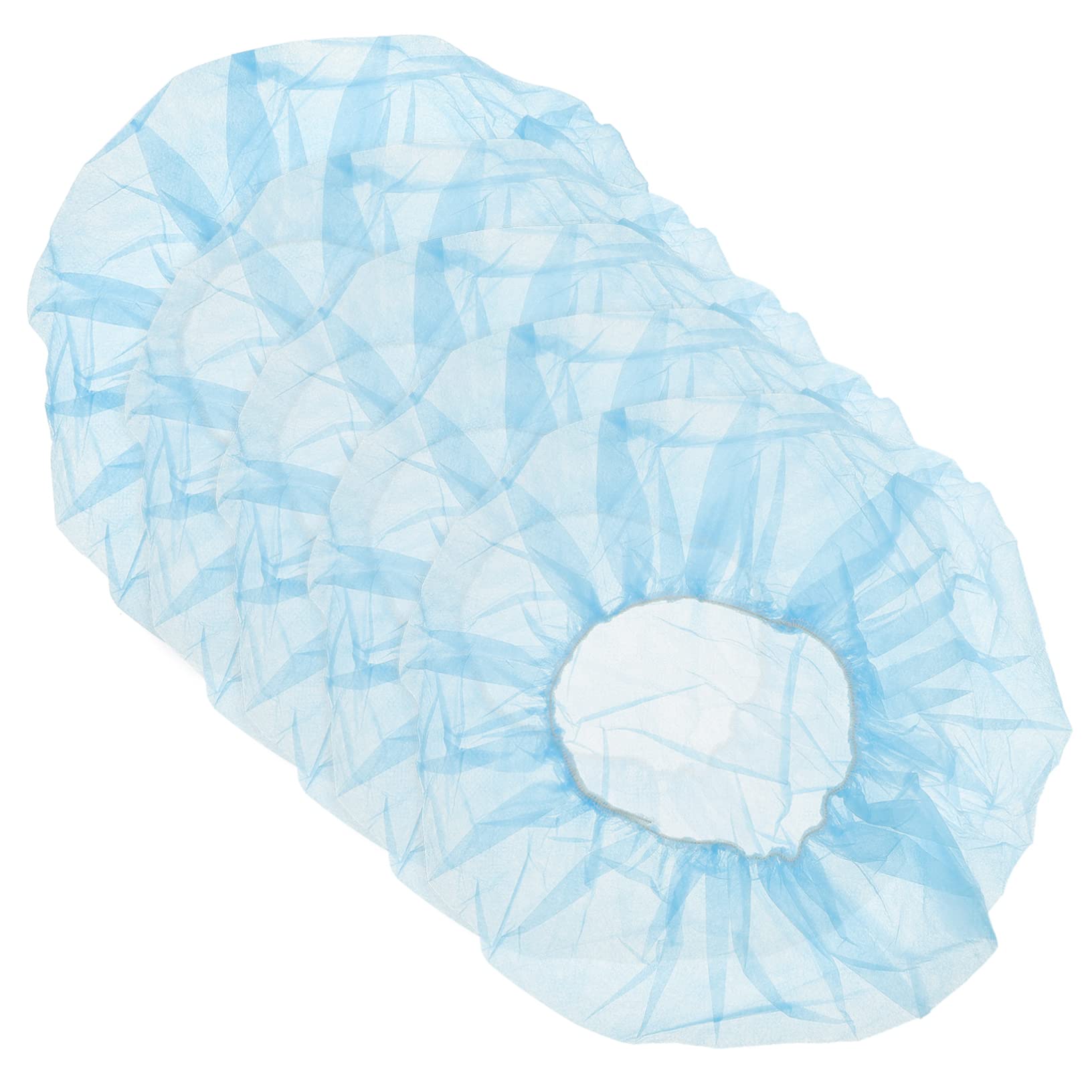 100 Cuffie Monouso Non Tessuto Cappello da Lavoro per Fabbrica e Officina, Copricapo per Chioma Traspirante Elastico, Cuffie Bouffant per Ristorazione e Laboratori, Taglia