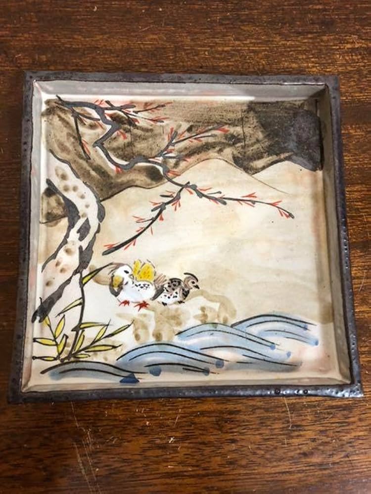 乾山写し　俊山　森山窯　清水焼　京焼　花鳥 乾山写し俊山森山窯清水焼京焼花鳥