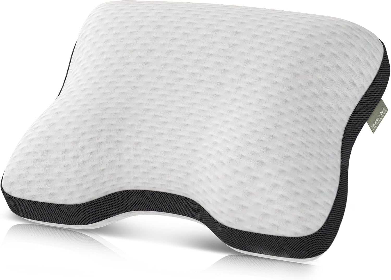 Liebscher & Bracht – Nackenstützkissen orthopädisch zur Unterstützung bei Nackenschmerzen 40x55cm – Schlafkissen ergonomisch & höhenverstellbar - mittelfest & fest – Atmungsaktiv & Waschbar