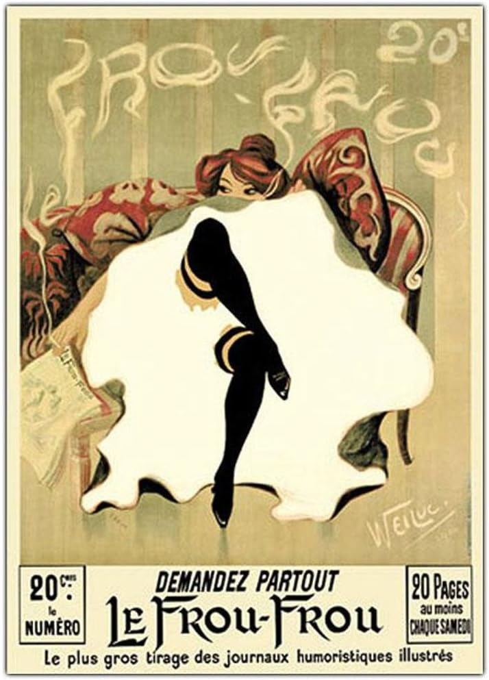 Le Frou Frou Vintage Advertisement Framed Canvas Art