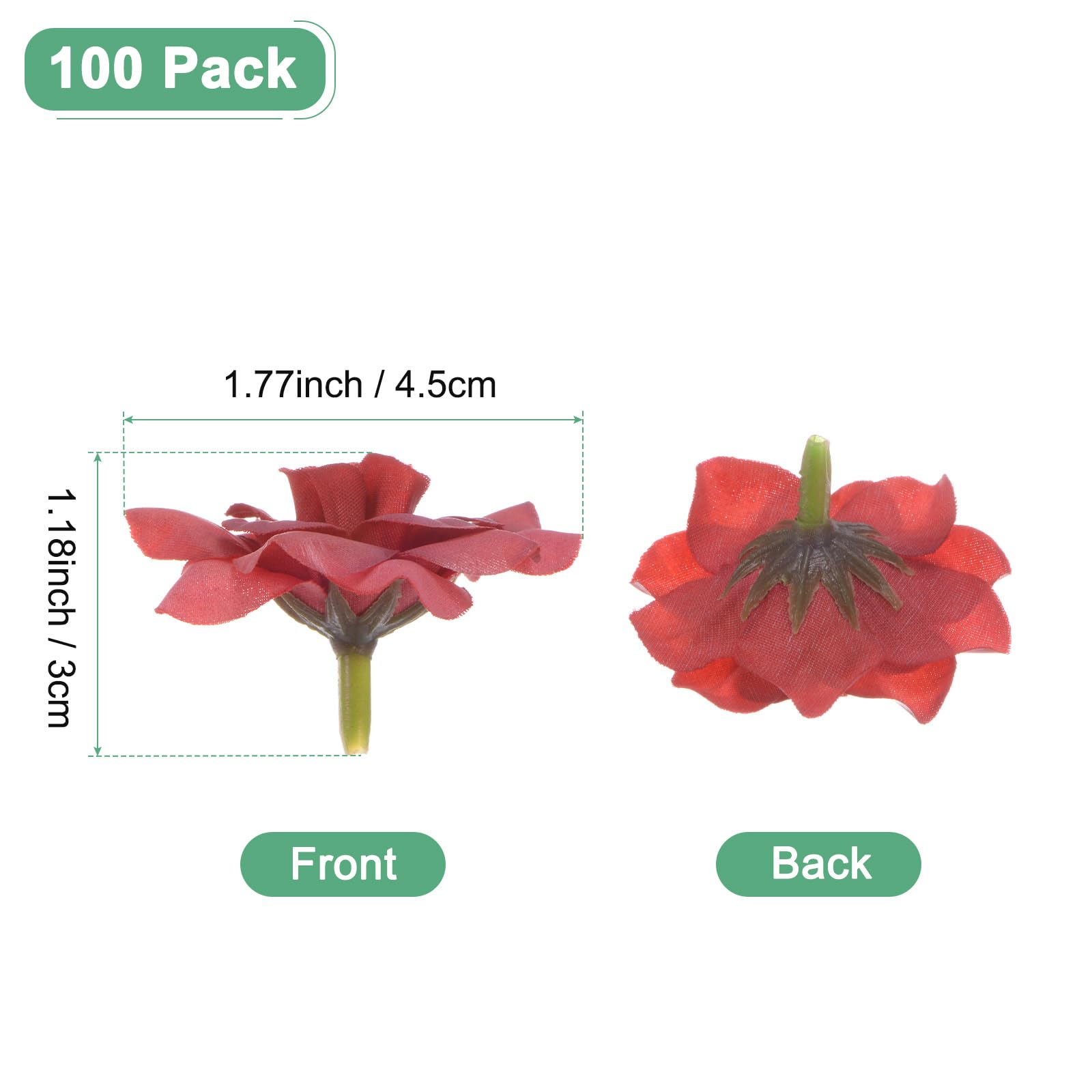 M METERXITY 100-Pack Artificial Roses Heads, Silk Faux Rose Head for Wedding/Bouquet/DIY Crafts/Party Decoration - Image 3