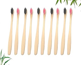 10 Pack Bamboo Toothbrushes，Soft toothbrushes for Adults Sensitive,Soft Bristle Toothbrush,Toothbrush Soft,Travel Toothbrush,Toothbrush Medium,Bulk toothbrushes Individually Wrapped