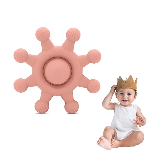 Juguetes de dentición para bebés, silicona de grado alimenticio, sin BPA, juguetes de silicona para masticar bebés para calmar las encías del bebé,