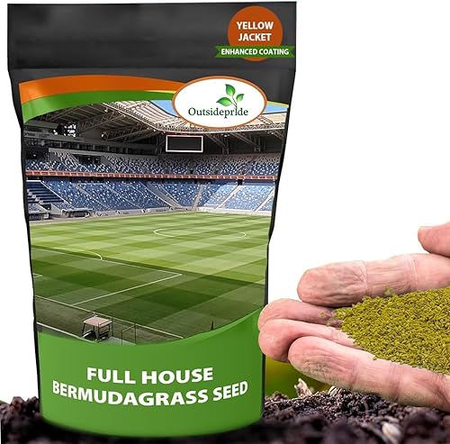 Outsidepride Full House - Mezcla de semillas de césped de bermudas  2 libras. Mezcla de césped de temporada cálida prémium de semillas de césped de