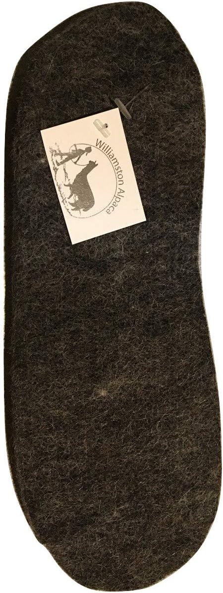 Williamston Alpaca Boot Liners – Soft Alpaca Wool Felt Winter Warm Shoe / Boot Insoles - Natural Wool Felt Insert for Men & Women – Warm, Cozy, Felted, Made in The USA - One Pair, Cut to Fit, Size M