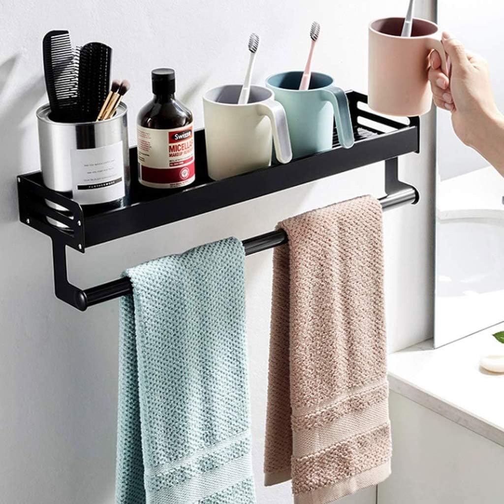 Bathroom Storage, Bathroom Rack Wall Mounted Towel Rack Kitchen Storage Rack Multi Function Towel Rack Bathroom Washstand Towel Rack Hook Towel Rack
