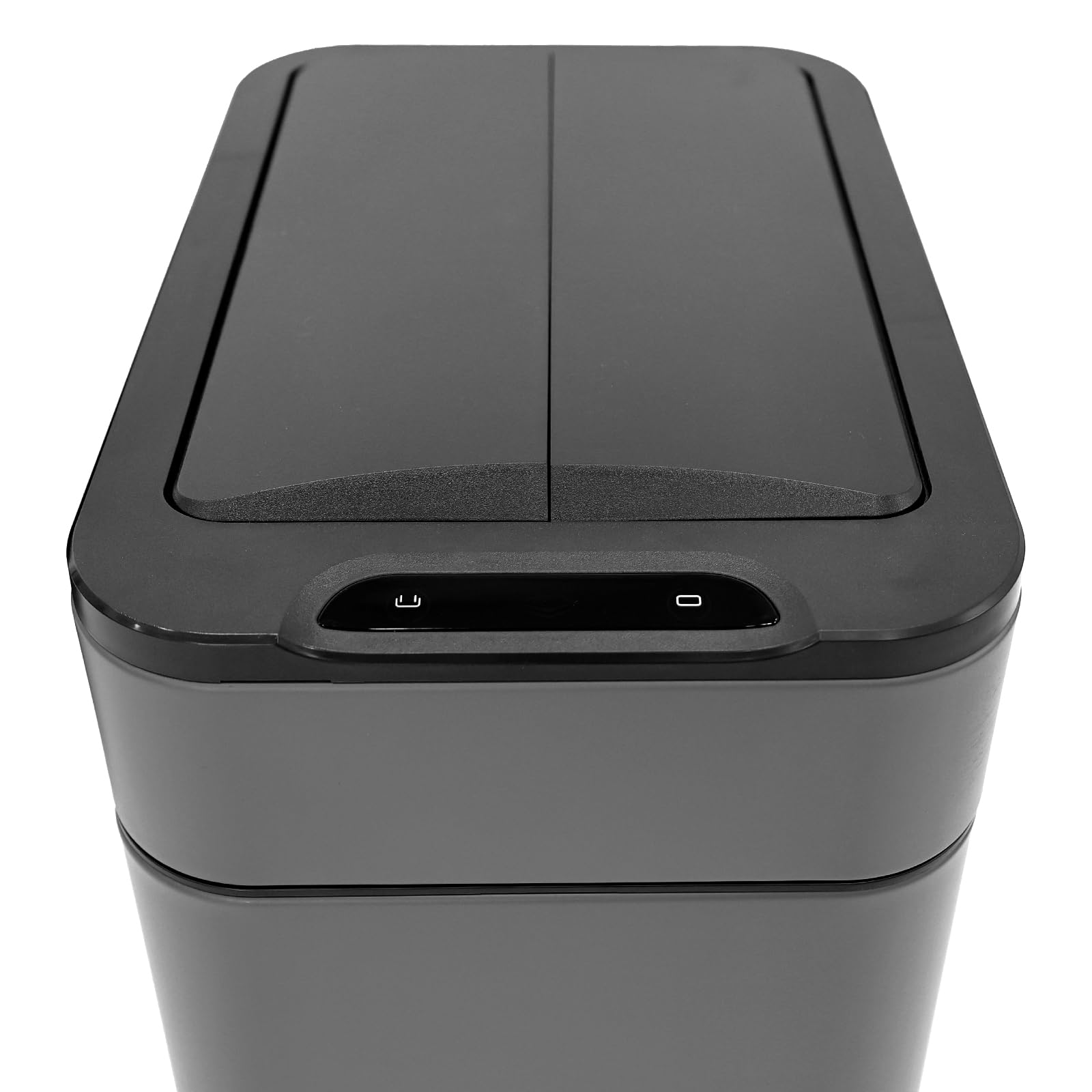 SVITA SE50L Sensormülleimer Abfalleimer Kücheneimer Automatik Mülleimer rechteckig mit Bewegungssensor Stahl 50l freistehend automatisch Grau