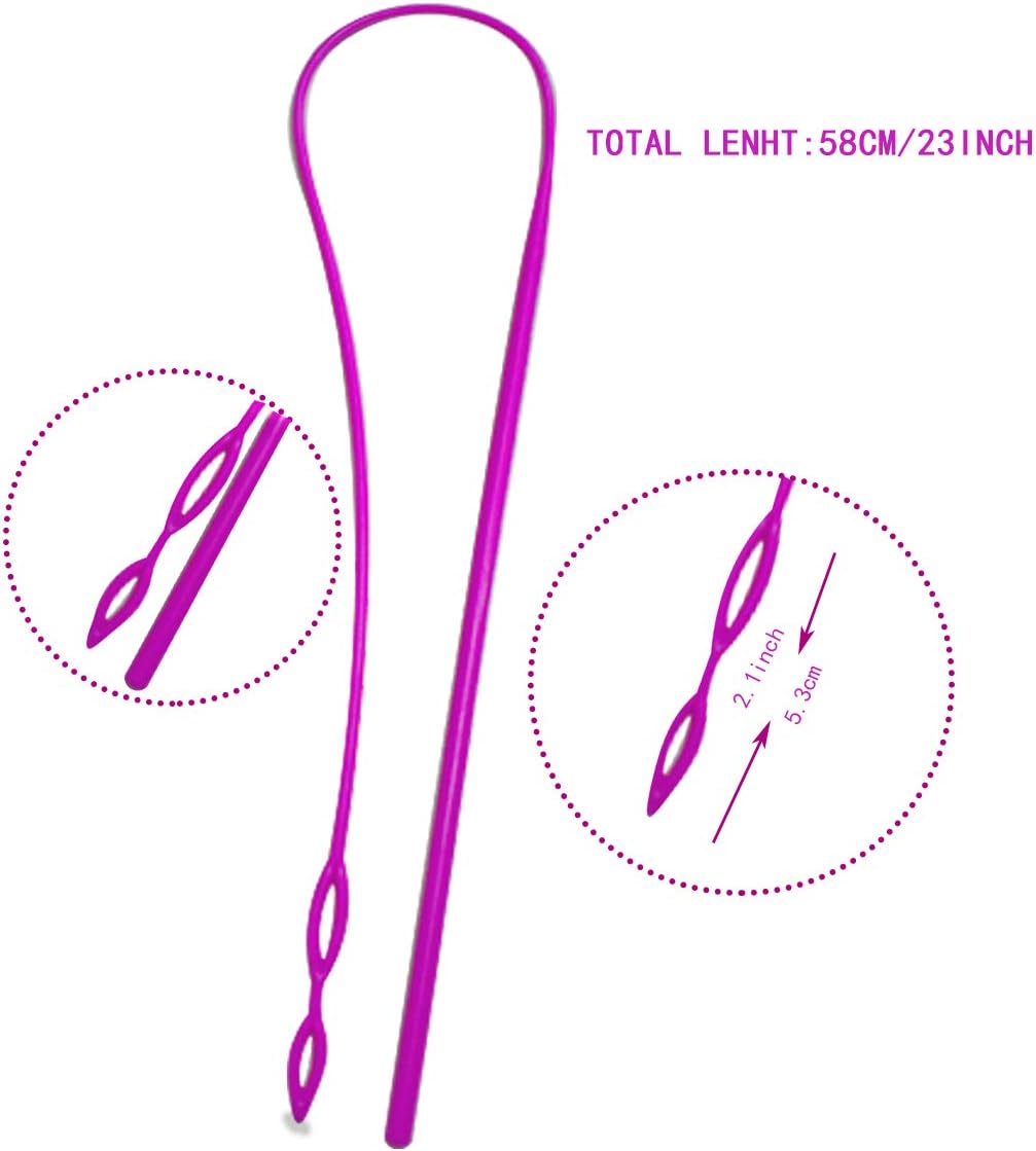 Flexible Plastic Drawstring Threader Tool, Easy Threader Drawstring Replacement Tool for Jackets Swim Trunks Pants Sweatpants Shorts Hoodies (Red)