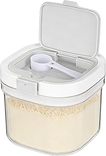 27 oz Protein Powder Container with Measuring Spoon Airtight Protein Container Moisture-Proof Food Storage Canister for Coffee Sugar Flour Cereal and Dry Foods, Stackable and Easy to Clean