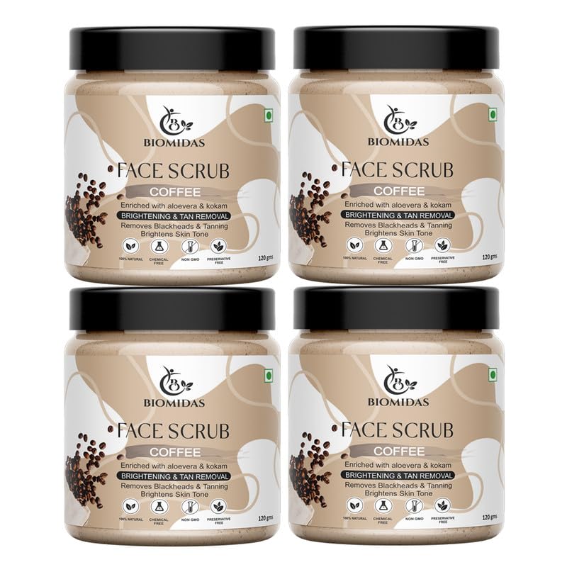 Coffee Body Scrub Exfoliating Detan Face & Body Scrub for Blackheads, Whiteheads, Removes Tanning & Glowing Skin 120gm (Pack of 1)-picture-23