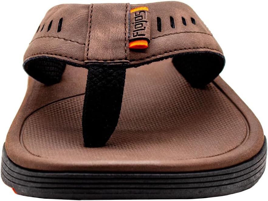 Flojos Men's ZAMBA Flat Sandal, Black/Gray, 11 - Image 2