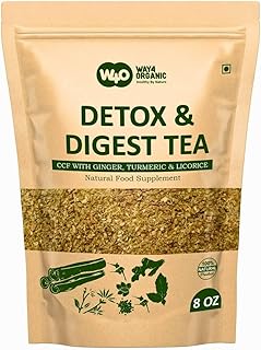 Detox and Digest CCF Tea with Ginger, Turmeric and Licorice Tea 8 Ounces (Pack of 1)