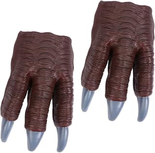 ERINGOGO 2 Piezas Juguete Modelo De Garra De Garras De Realistas Guantes con Garras De Favores De Fiesta De Cumpleaños De Marrón El Plastico