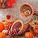 Dandat 1 Pcs Thanksgiving Cornucopia Basket 13.78 Inch Thanksgiving Horn of Plenty Fall Table Decoration Harvest Cornucopia for Autumn Table Centerpieces Fall Party Decorations
