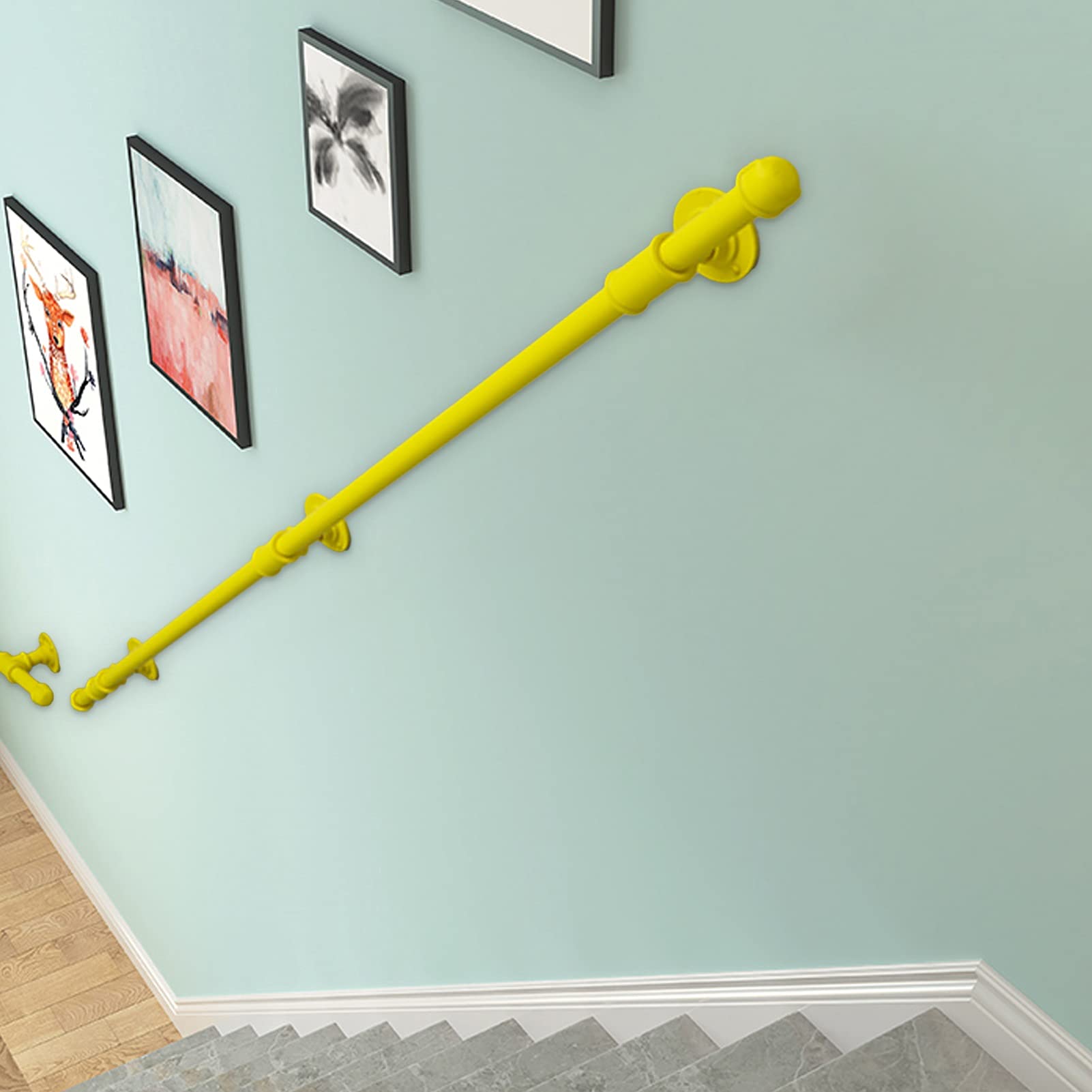 Rampe d'escalier moderne en fer forgé pour couloir et bain