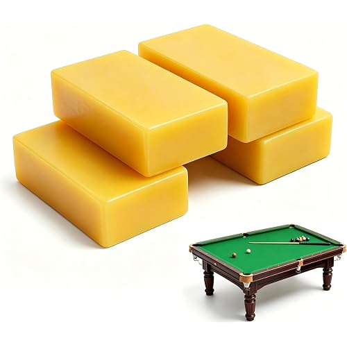 Pool Table Beeswax Bar for Slate Seams – 4-Piece Set, 3 oz Each | Billiard slate seam sealer, wax for screw holes & leveling, game room care, DIY/pro, pool table owner must-have