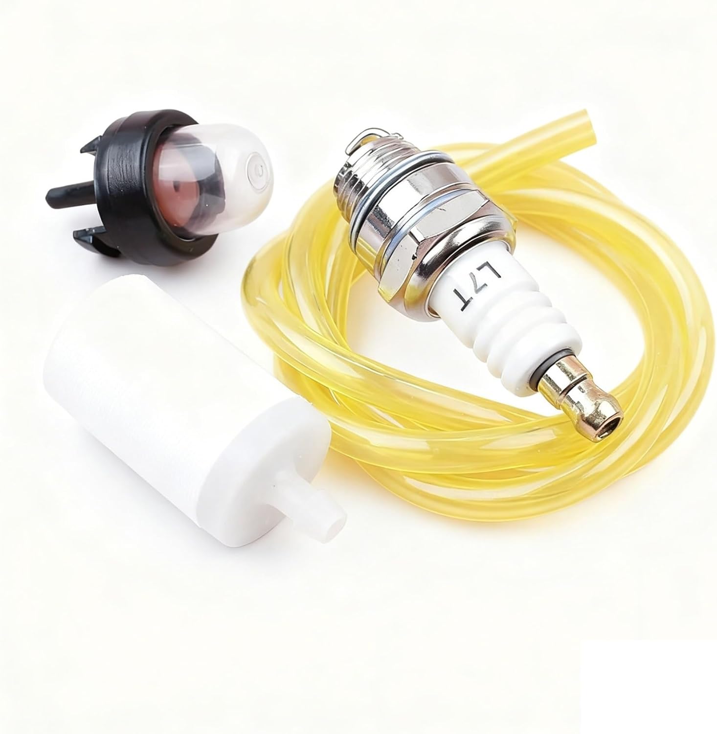 Fit For Fuel Filter Primer Bulb Spark Plug Fuel Line Hose Kit