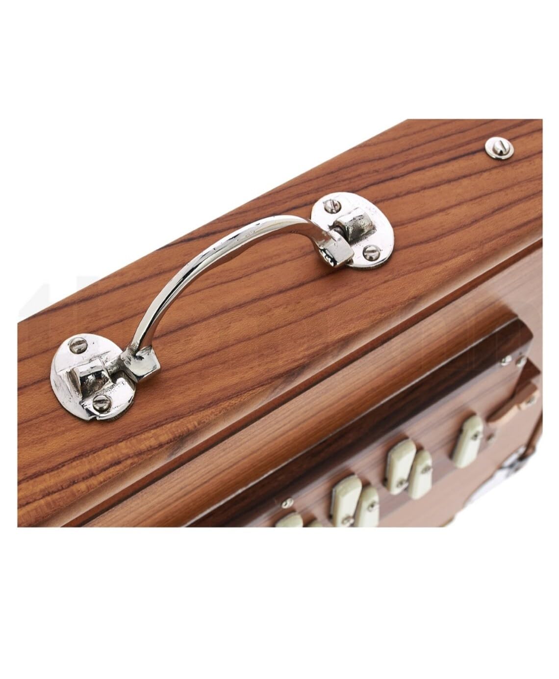 Professionelle Shruti-Box (groß), Konzert-Strauchbox, natürliche Farbe, massives Teakholz, 40,6 x 32,5 x 8,9 cm, gestimmt 440 Hz (432 Hz auf Anfrage)