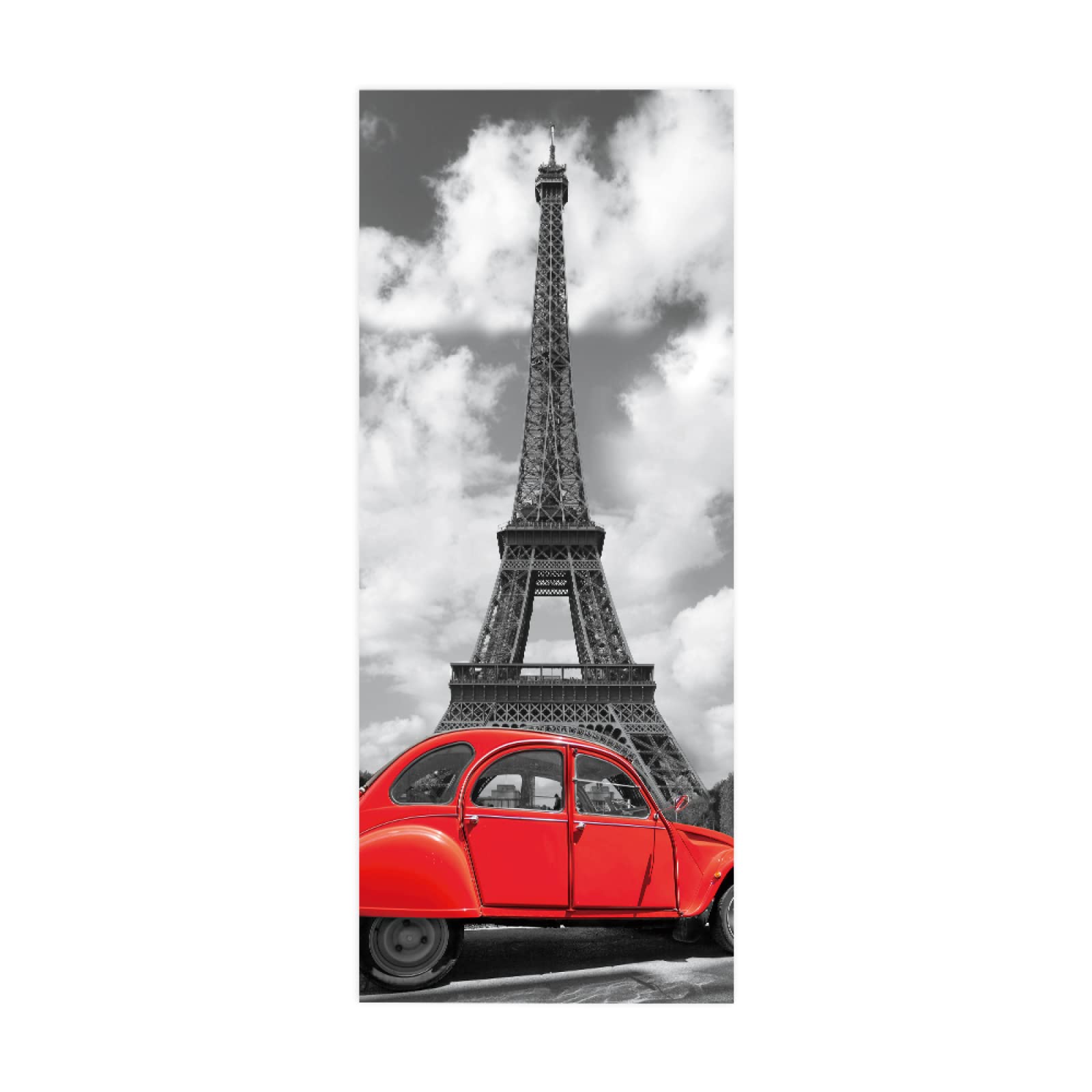 3D Door Stickers Abstract Iron Tower Mural Art Sticker Wallpaper Self-Adhesive Decals Removable Vinyl W85 x H205cm