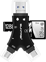 Vista 1 de Lector de Tarjetas SD para iPhone/iPad/Android/Mac/Computadora/Cámara, Lector de Tarjetas Micro SD 4 en 1, Visor de Cámara Trail, Lector de Tarjetas