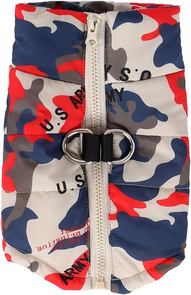 MaruPet Winter Waterproof Windproof Dog Jacket - Warm Vest Coat for Small & Medium Dogs - Not Suitable for Big Dogs - Camouflage-1 Small