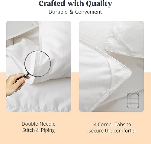 Miniatura 7 de puredown Edredón de plumón de ganso, tamaño individual, relleno de 800 grados, plisado, cálido, relleno de plumón de ganso, relleno de 93% plumón de