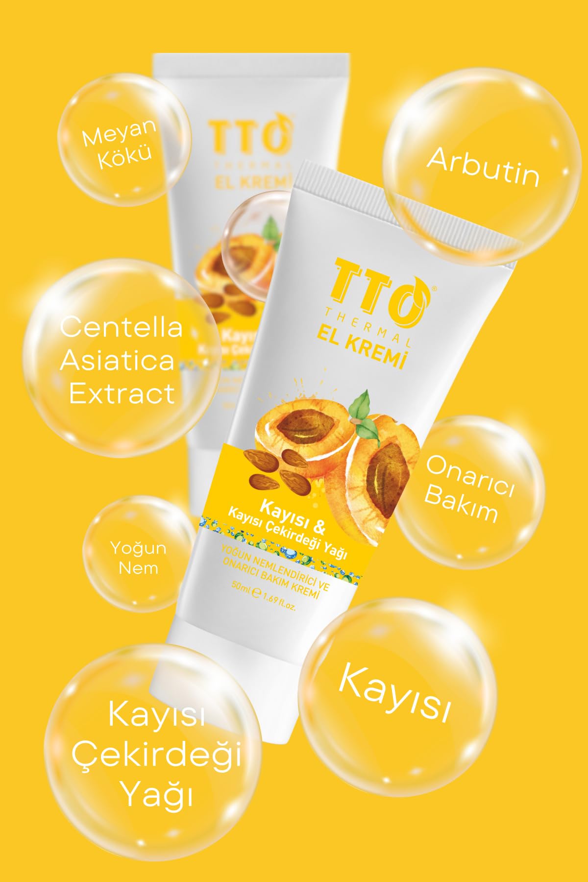 TTO Kayısı Özlü El Kremi – Doğal Nemlendirici & Yumuşatıcı Bakım 50 Ml