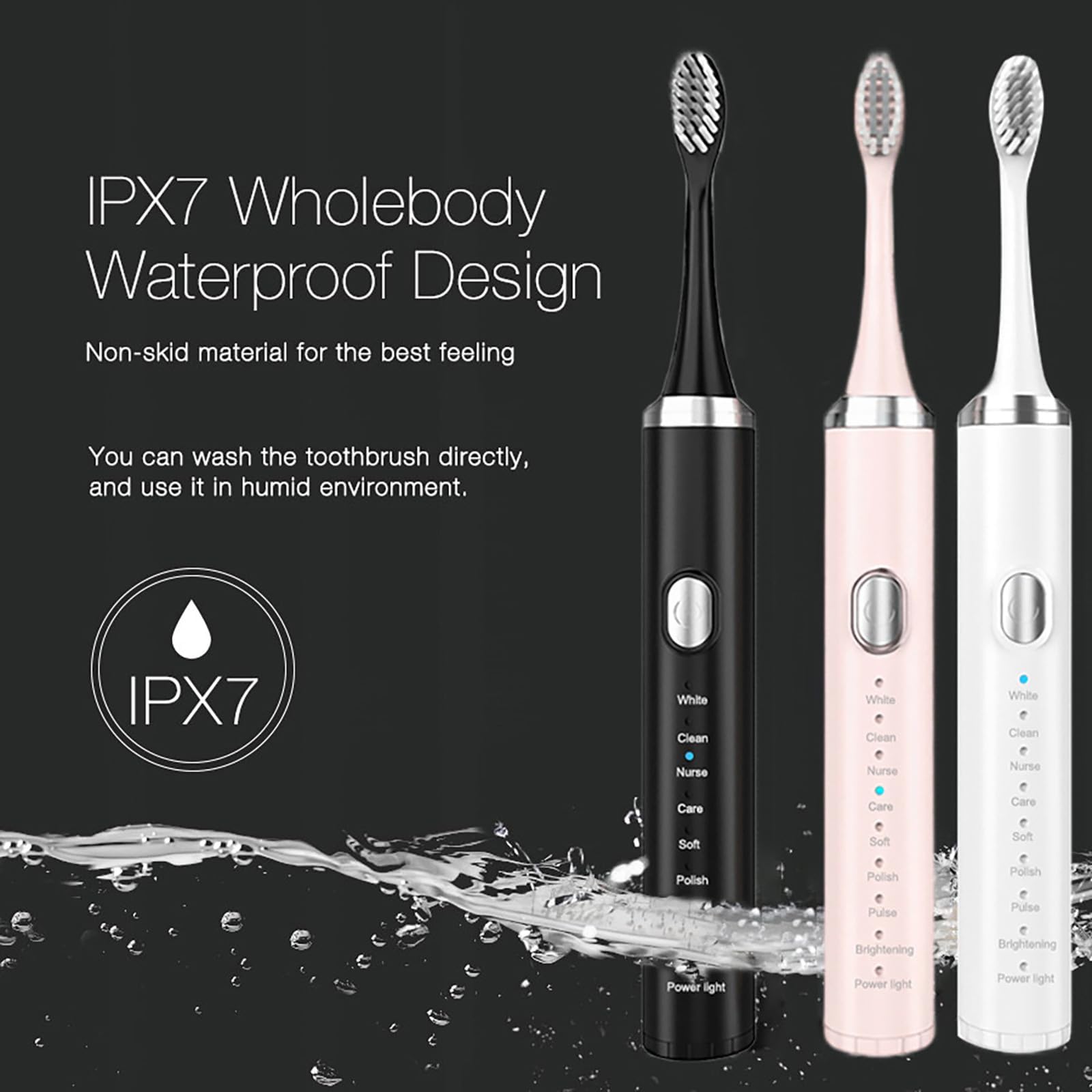 Electric Toothbrush for Adults,Deep Clean Rechargeable Toothbrush with 4 Replacement Heads,8 Modes with 2 Minutes Built in Smart Timer,Battery Toothbrush for Adults Kids Women Men